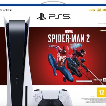 Console PlayStation 5 825GB Sony CFI-1215A 8K + Jogo Marvel Spider Man 2